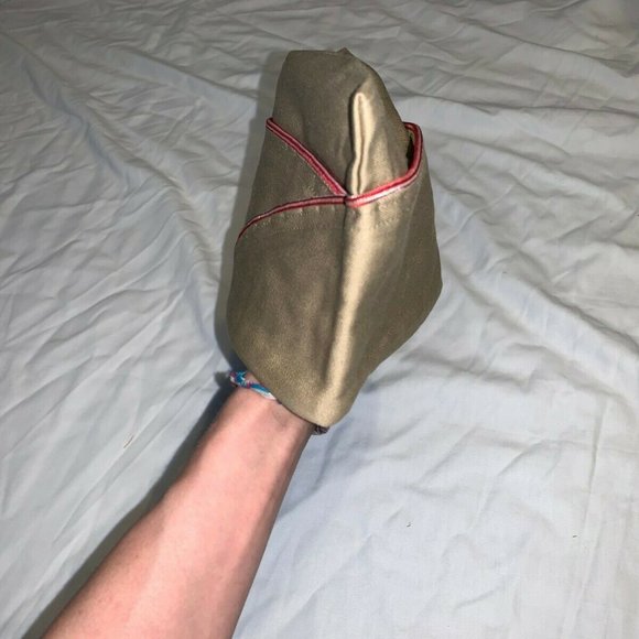 KOREAN WAR sz7.5 1952 ARMY GARRISON COVER ENGINEER SERVICE CORD CAP KD 01029 - Picture 4 of 12